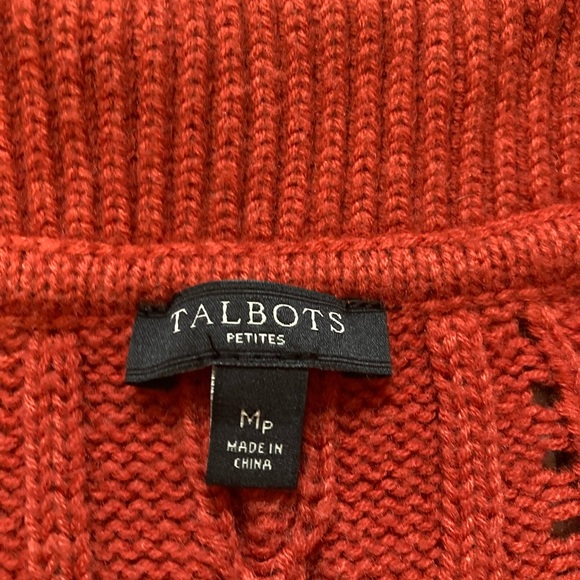 Talbots Rust Cable Knit Cardigan 🌿 - Picture 2 of 5